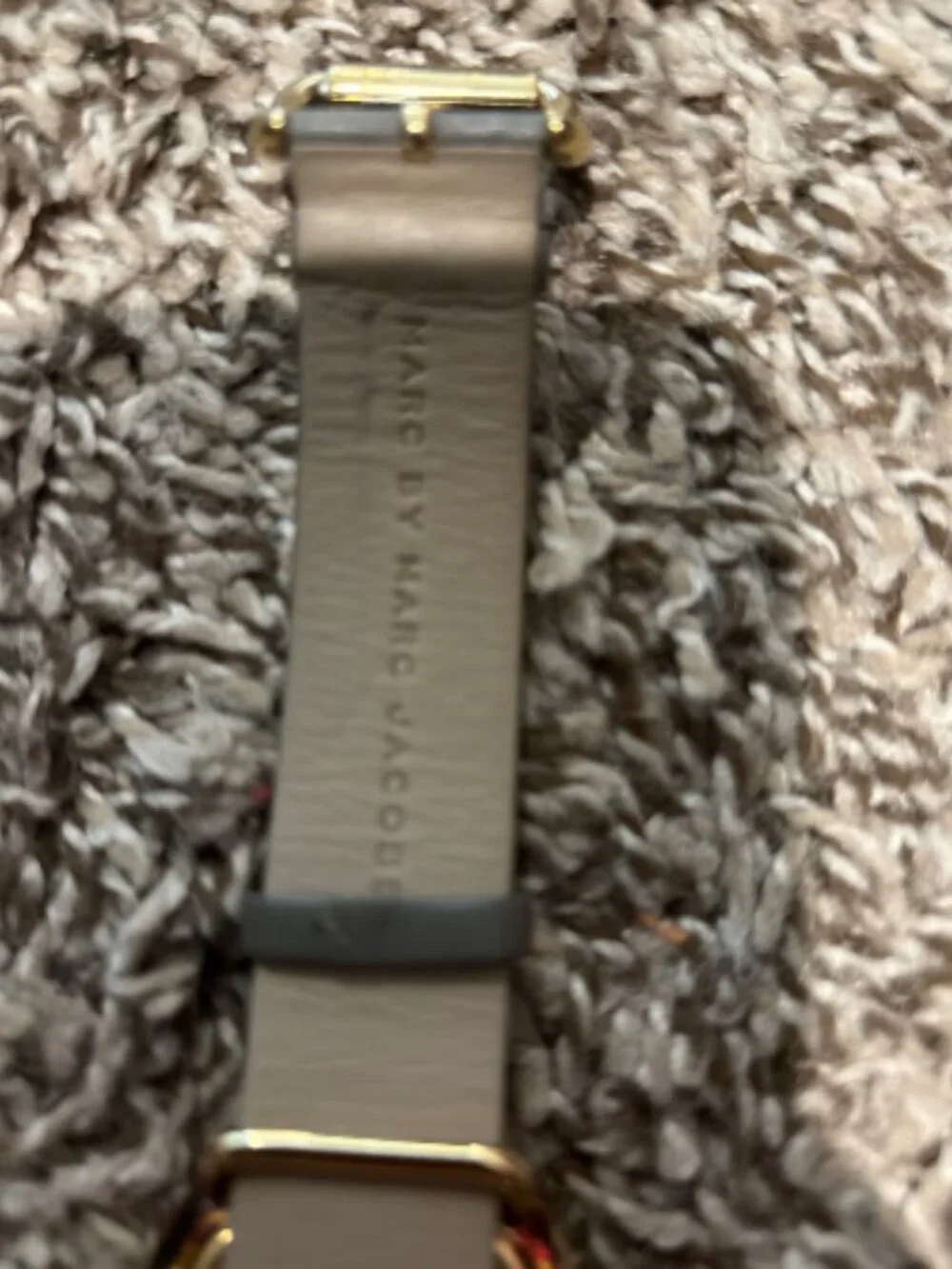Marc by Marc Jacobs grey & gold leather Amy watch